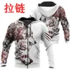 Tattoo Wolf 3D Все на печатных Мужские толстовки Harajuku Streetwear Мода Hoodie Unisex Осенняя Куртка Спецсессии Падение Доставка 201020