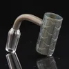 Accessori per fumatori al quarzo banger con disegno di intaglio profondo Braciere da 20 mm 72 mm Lunghezza 10 mm 18 mm 14 mm Giunto maschio femmina Dab Rig 813