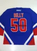 Дешевые изготовленные на заказ Джерси Montreal Canadiens CCM Hockey Billy # 50, вышивка любого номера, МУЖСКИЕ ДЕТСКИЕ ХОККЕЙНЫЕ ТРИКОТАЖНЫЕ ТРИКОТАЖИ XS-5XL