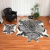 Grande tamanho 170x220cm vaca leopardo texugo zebraprinticed couro faux pele de pele de pele antiderrapante tapete tapete para sala de estar 210917