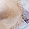 Fashion Lady Straw Hat Beach Vacation Foldable Casual Ladies Sun Hats Bows Wide Large Brim Korean Style Fashion Female Hat G220301