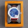 4 style Wysokiej jakości zegarki A13315351C1P2 Premier Chronograph 42 ETA7750 AUTOMATYCZNY Zegarek Mens Blue Dial Skórzany Pasek Gents Wristwatches