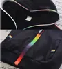 Dzieci Rainbow Stripe Płaszcz+spodenki 2PCS Zestawy Dzieci Designer Ubrania Dziewczyny chłopcy Outdoor Sport Stroje