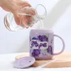 Kupalar Kawaii Çilek Kahve Fincanı Seramik Orijinal Yaratıcı Çay Süt Suyu Bira Suyu Ile Saman Kapak Drinkware Hediye