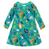 Jumping meters Princess Cotton Girls Dresses for Autumn Spring Baby Flowers Clothing Costume Long Sleeve Party 210529