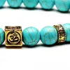 8mm yoga inspirerende armband turquoise edelsteen kralen natuursteenarmband voor vrouwen mode sieraden wil en zandig