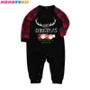 Familj matchande jul pyjamas sätter års mamma och pappa baby kid kläder utskrift familj outfits sleepwear nightwear 210713