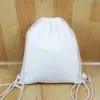 35x40cm Сублимационные холст сумка Drawstring Двойной плеча рюкзак конфеты игрушечные мешки для хранения персонализированные DIY рождественский подарок