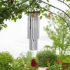Campanelli eolici in legno Pendenti 27 tubi campana d'argento metallo multi tubo antiruggine campanello a vento decorazione esterna campana a vento regalo di compleanno ZC376
