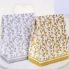 Geschenkpapier, 25 hochwertige Goldsplitter-Blumen-Süßigkeitsschachteln, Taschen, Süßigkeiten, Kuchen, Party, Hochzeit, Gastgeschenke, Geburtstagstüten