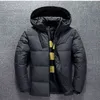 Duck Down Jacket Män Tjockad Hooded Långärmad Down Zipper Pocket Coat Warm Feather Men Winter Down Jacket Casual Outwear 4XL G1108