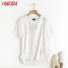 Tangada Femmes Kaki Basic Coton T-shirt à manches courtes O Cou T-shirts Dames Casual Tee-shirt Street Wear Top 6D5 210719