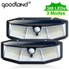 Lampy słoneczne Goodland 308 LED Light Outdoor Lamp Zasilany Sunlight PIR Czujnik ruchu Wodoodporna ulica do dekoracji ogrodowej