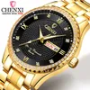lmjli - Chenxi Mens orologi Top Brand Luxury Golden Full Steel Watch Orologio da quarzo uomo orologio oro moda maschile orologio da polso relogio masculino orologio da uomo
