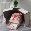 Caja de regalo con cajón Día de San Valentín Chica Cumpleaños Regalos de Navidad Jabón romántico Flor Joyas Cajas de embalaje Recuerdos de boda H1231