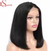 Den nya blondinen höjdpunkt Bob Wigs Human Hair 150% Remy Pre Plucked Brasilian P4/27 Ombre spetsstängning Wig 4x1 T DEL Kort bob mänsklig hår peruk för svarta kvinnor