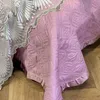Sängkläder sätter hög precision silke bomull lyx prinsessan bröllop spets uppsättning duvet täckt täcke sängkläder quilted sängkläder