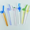 Creative Eco Glass Drinking Straws Special Shaped High Temperature Resistant Milk Cocktail Fruit Juice Beverage Straw