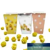 12pcs Popcorn Box Fashion Vintage Retro Design Foil Gold/Silver/Rose Popcorn Bags & Popcorn Tubs for Baby Shower Children Party