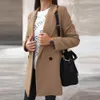 Trench-coat de styliste pour femmes, mode automne-hiver, large revers, boutons Double ligne, manteau chaud, vêtements d'extérieur
