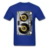 Old School Cassette Tee-shirt Nonstop Play Tape T Shirt Elektronisk musik Rock Tshirts för män Födelsedag Presentband T-tröja 210714