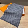 Designer Men's Wool Scarf High quality 100% knitted Wool Casual Business Shawl Apricot grey no box