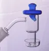 Terp Slurper banger Vacío Cuarzo Clavo Fumar con tapa de carburador de vidrio coloreado para tuberías de agua Bongs Plataformas petroleras