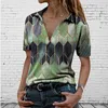 夏のカジュアルルースTシャツレディースパッチワークプルオーバープリント半袖トップスファッションプラスサイズの服Blusa de Frio Feminina 210623