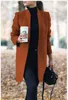 Mode Pure Solid Color Stand Collar Wol Overjas Warm Soft Plus Size Coat Herfst Vrouwelijke Jassen Voor Vrouwen Winter Kleding 211006