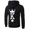 Mode QUEEN KING Imprimer À Capuche À Manches Longues Couple Sweat Style Sexy Casual Lettre Femmes Hoodies 201216