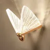 Butterfly Wall lamp Nordic Modern Minimalist luxury Staircase Bedside Bedroom Background Aisle Lighting Decoration 210724