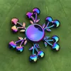 Stokta 120 tür stokta fidget spinner gökkuşağı el Spinners tri-fidget metal gyro ejderha kanatları göz parmak oyuncaklar iplik üst handspinner witn kutusu