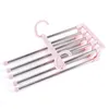 Hangers & Racks Stainless Steel 5 In 1 Clothes Hanger Multi-function Pants Belt Scarf Neckties Closet Space Saver Storage Organizer