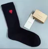 Mens Socks Classic Hafted Love Paris Style Cotton Men Mężczyzn Kobiet Kateboard Stockings