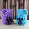 Decorative Flowers Wreaths Drop Teddy Bear Rose Flower 25cm Artificial Soap Foam Of Roses Year Gifts For Women Valentines Gift W5247140