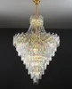 Moderne Luxe Gouden K9 Crystal Kroonluchter LED Hotel Hall Woonkamer Trap Hanging Hanglamp European Big Lighting