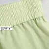 Zevity women fashion candy color casual Bermuda Shorts ladies summer chic elastic waist shorts pantalone cortos P887 210603
