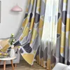 Drapes Curtain Drapes YellowGray Cobblestone Blackout Curtain for Living Room Modern Blue Shade Cortina Geometric Circle Window WP419