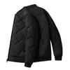 Chaqueta de invierno para hombre, Parkas gruesas, abrigo cálido para hombre, chaquetas con cuello levantado, Parka de Color sólido, abrigo de calle de moda para hombre, abrigo 4XL 211206