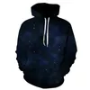 Fashion Men /Women Brand clothing Starry sky Funny 3d print hooded sweatshirt Purple starry sky romantic hoodies thin coat 201126