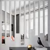 Espelhado com listras acrílico adesivos de parede 3d quarto de estar linhas simples decoração de parede restaurante tv tv adesivos de parede 2106836078