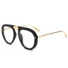 Lunettes de soleil de mode classiques Fashion Street Photo vintage Square Large Frame Lunettes de soleil