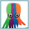 Kite Aessories Sports Outdoor Play Toys Gifts Fun High Quality 8M Power Software Octopus Flying Soft Frameless Squid Drop Delivery 2021 AK