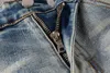 Мужские полиграфические отверстия Джинсы мужская мода Slim Fit Промытый мотоцикл джинсовые брюки панельные брюки хип-хоп