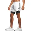 Pantalones cortos reflectantes para correr para hombre 2 en 1, pantalones cortos deportivos para correr, entrenamiento de secado rápido para hombre, pantalones cortos para gimnasio para hombre, pantalones cortos deportivos para gimnasio H1210
