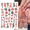 10pc 3D Dragon Snake Design Nail Stickers Kvinnor Kvinnor Kärlek Nail Art Tattoo Slider Gel Polsk Dekal Tillfälliga Tatuering Dekorationer Gleb145-152 Y1125