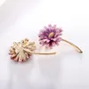 Pins, Brooches Enamel Pink Daisy Trendy Brooch Flower Pin For Women And Mom Gift Simple Accessories