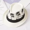 Andrewgoudelock Wide Brim Chapeaux Trilby Beach Sun Protection Panama Fedora Travel Straw Fashion Hat Caps Sombrero Men d'été décontracté