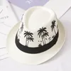 Andrewgoudelock szerokie grzbiet czapki trilby plażowa ochrona przeciwsłoneczna Panama Fedora Travel Straw Słomowa czapki czapki sombrero swobodne letnie mężczyźni