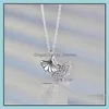 Pendant Necklaces & Pendants Jewelry S925 Sterling Sier Ginkgo Leaf Necklace Female Niche Design Sense Of Simple Shining Freshness Clavicle